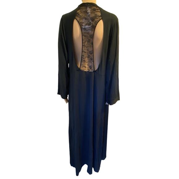 Savage Fenty Lingerie By Rihanna Black Lace Duster Robe Cardigan Kimono S/XS New - Picture 1 of 8